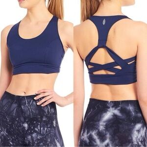 Free People Movement Lightening Synergy sport bra in navy